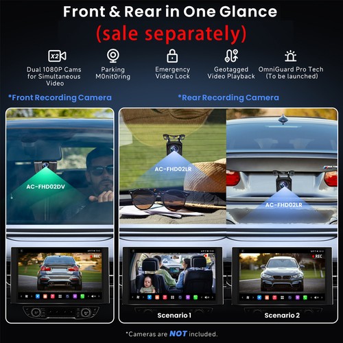 1 DIN 12.5" Flexview QLED AI Autoradio Android 13 8+128G 4G LTE Effetti luminosi - Foto 5 di 9