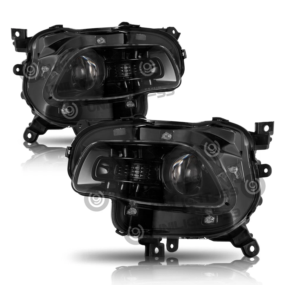PARA JEEP CHEROKEE 2014-2018 FARO PROYECTOR HALÓGENO NEGRO CLARO LÁMPARA IZQUIERDA+DERECHA Foto 2 de 4