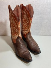 Ariat Heritage Western Cowgirl Boots Leather Brown& Rose Coral Wmn Sz 9.5B 15726