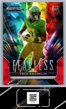 2024 Panini Prizm Draft Picks #F-TF Troy Franklin Fearless Red Ice