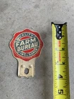 Vintage Metal Farm Bureau Insurance License Plate Topper Sign.