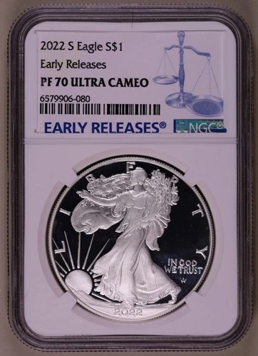 2022-S Silver Eagle NGC PF70 Ultra Cameo Early Releases ***RARE ORIGINAL COIN***