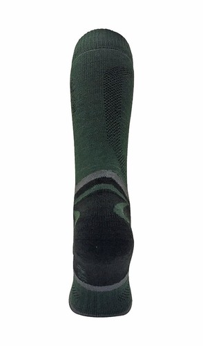 Dr Hunter - Mens Merino Wool Long Knee High Padded Heel Green Socks - Picture 9 of 10