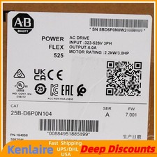 Sealed Genuine 25B-D6P0N104 /A PowerFlex 525 2.2kW 3Hp AC Drive US Free Tax
