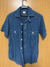 Bootleggers Short Sleeve Shirt Blue Stripe Rare Freewheelers