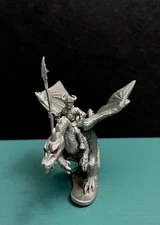 Ral Partha Pewter Chaos Knight Warrior Dragon Rider Figurine OOP LOTR GOT AD&D