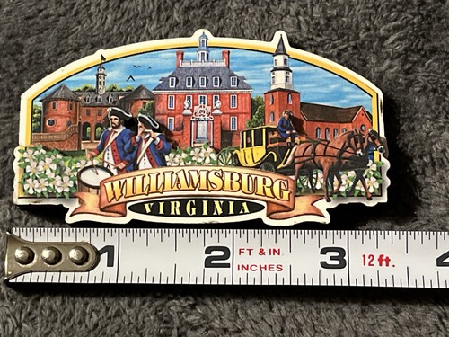 Williamsburg seltener Vintage Reise Souvenir Kühlschrankmagnet - Bild 5 von 6