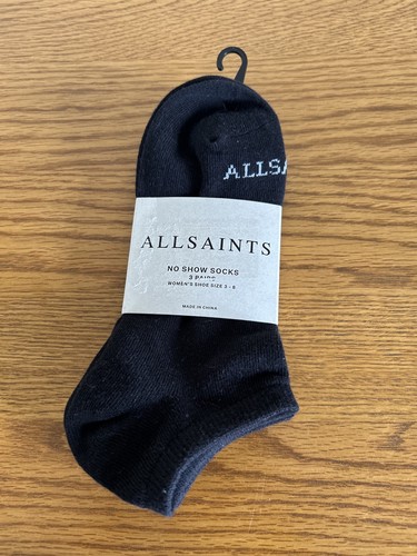 ALL SAINTS New Black No Show Socks - 3 Pairs - Size 3-8 - All Saints - BNWT - Picture 4 of 8