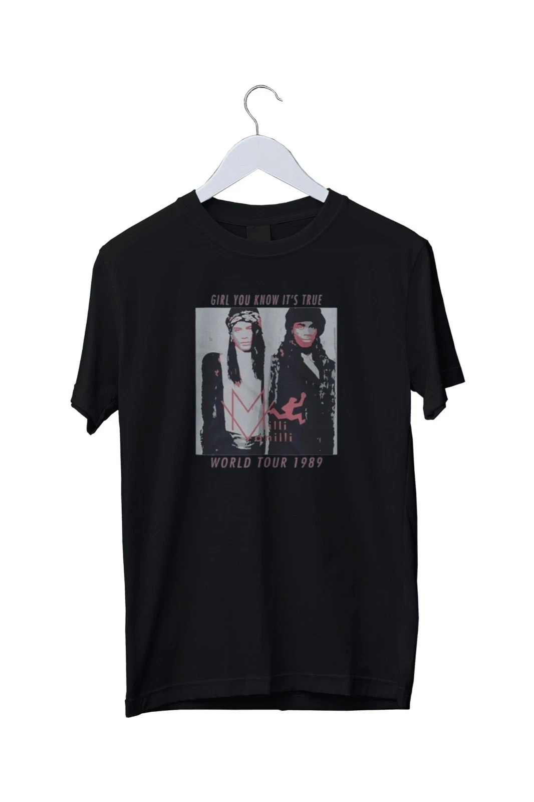 Milli Vanilli World Tour Music Graphic Print T-Shirt Mens S M L XL 2 3 4 XL