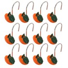 12 Pcs Pumpkin Shower Curtain Hooks Resin Decorative Glide Bathroom Curtain