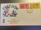 GB STAMPS FIRST DAY COVER 1963 FREEDOM FROM HUNGER NEWTOWN SOUTHAMPTON PHOSPHOR
