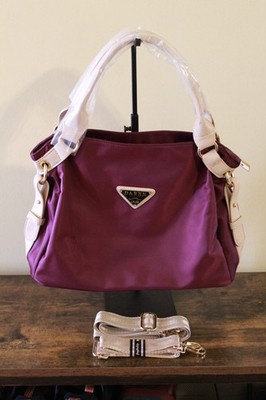 JINGPIN Purple Functional & Lightweight Handbag with Shoulder/Crossbody Straps