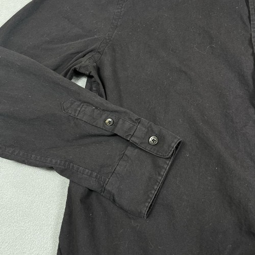 Baldwin Kansas City Shirt Mens L Black Button Up Long Sleeve Made In USA - Picture 3 of 11