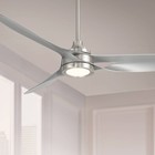 54" Casa Vieja Mystere Brushed Nickel Indoor/Outdoor LED Ceiling Fan