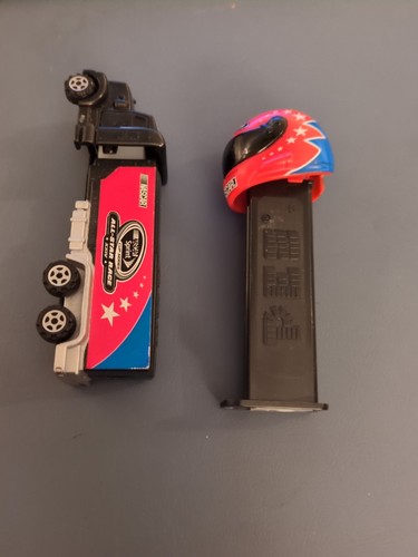 Vintage Pez Dispenser-Pat. # 5.9-China-Nascar Truck and Helmet-Set of 2-A97 - Picture 2 of 5