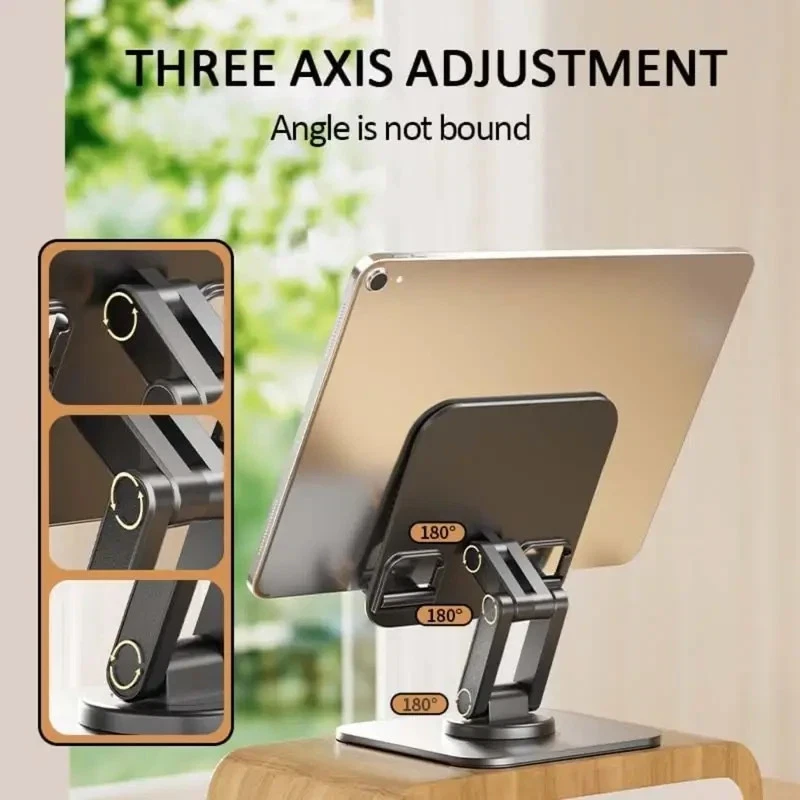 Adjustable Phone Tablet Desktop Stand Desk Holder Mount Cradle For iPhone iPad - Image 4 of 4