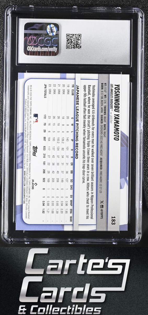 2024 Topps Big League - Yoshinobu Yamamoto #183 (RC) for sale