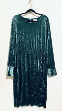 On 34th Dress Womens 3X Bright Green Crushed Velvet Midi Holiday Party Event