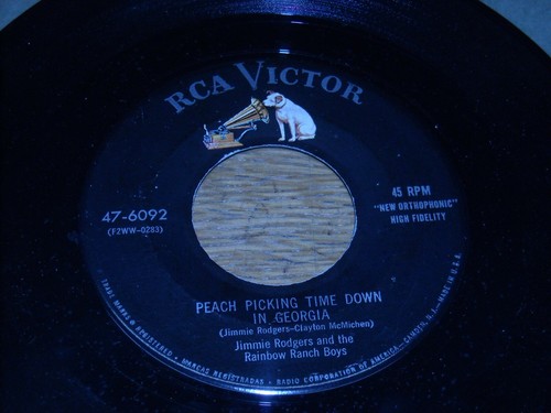 OBSCURE 45, JIMMIE RODGERS.  PEACH PICKING TIME DOWN IN GEORGIA / JAILHOUSE #2. - Picture 2 of 2