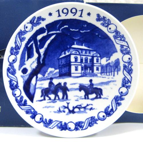 1991 Royal Copenhagen Plaquette Postal Packaging NEW BOX The Eremitage Castle - Picture 2 of 9