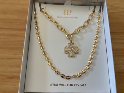 Bomb Party Summer Luxe Layers 2025 Lucky You Clover, Gold Plated Necklace 