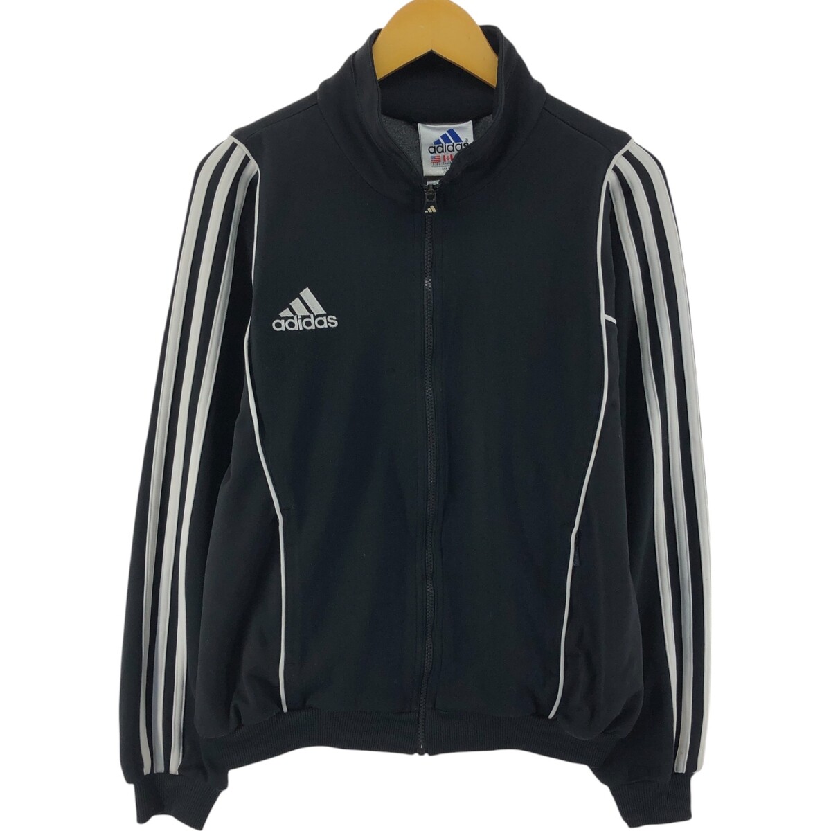 90'S Adidas Jersey Track Jacket Men's L Size Vintage