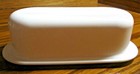 Plastic White Butter Dish Lid Keeper Container Storage Kitchen Serveware     528