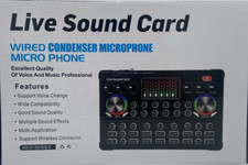 Podcast Equipment Live Sound Card Condenser Microphone Complete Kit Mic Stand