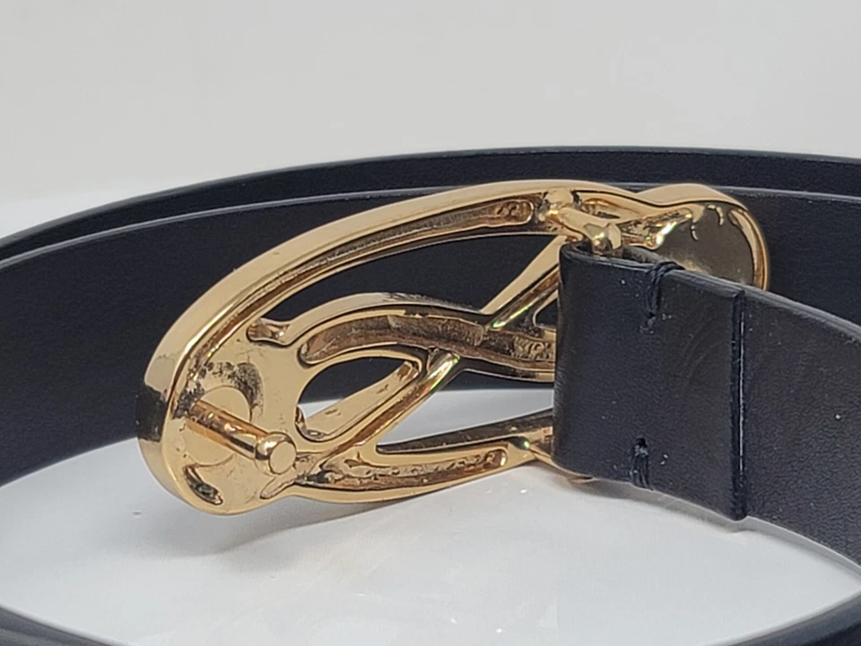 MARNI WOMEN'S BLACK LEATHER JEWELED BELT MADE IN ITALY EXCELLENT CONDITION - Image 4 of 4