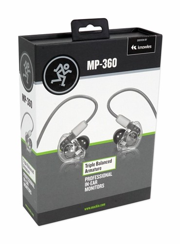 Monitores internos profesionales con armadura triple equilibrada Mackie MP-360 + estuche rígido - Imagen 5 de 5