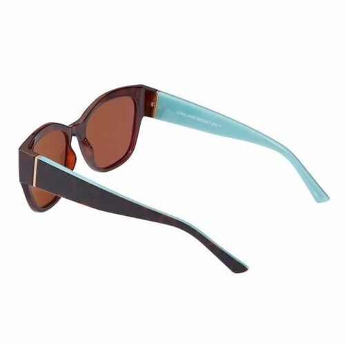 TARTAIA MARRONE SIGILLATA IN FABBRICA BLU AQUA TELAIO OBIETTIVO MARRONE WAYFARE STILE DESIGNER - Foto 6 di 14