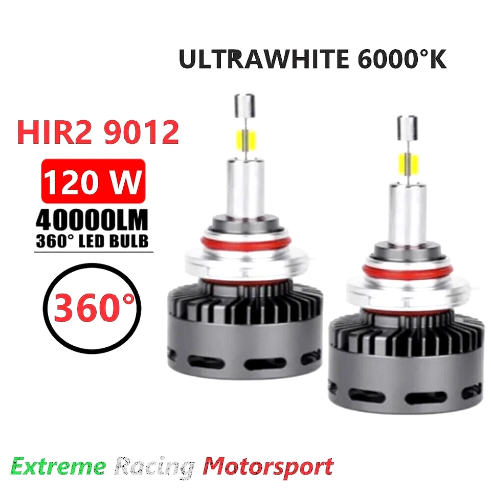 OPEL MERIVA B 10-17 LAMPADE LED FARI LENTICOLARI HIR2 40000LM 360° ULTRAWHITE - Immagine 2 di 4