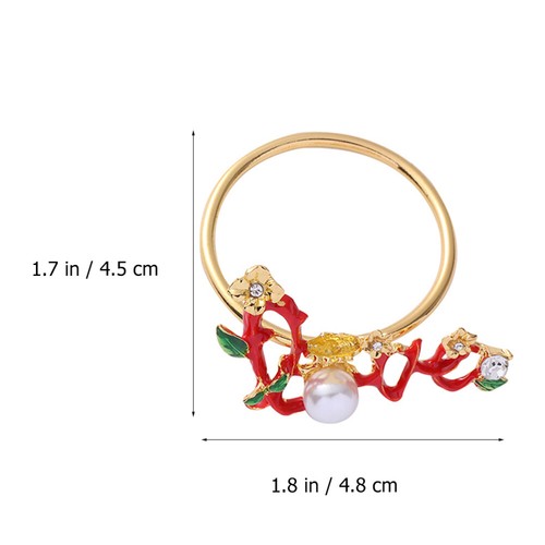 4 Stück Tischserviettenringe Weihnachten Stil Serviettenringe Serviettenringe Accessoire - Bild 3 von 12