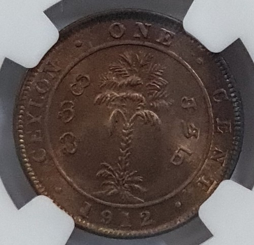 1912 CEYLON Cent King George V MS63 RB【KM#107】 - Picture 4 of 4