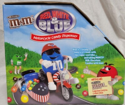 アメコミ M&M's Red White & Blue Candy Dispenser 1993 M&M Red White & Blue Freedom Rider Motorcycle w