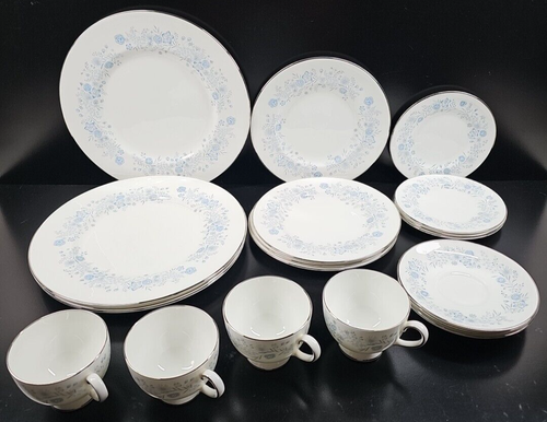 (4) Wedgwood Belle Fleur 5-teilig Platzeinstellungen Vintage Blumen Esszimmer England Lot - Bild 4 von 24