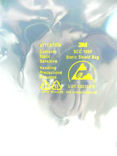 100) 3M SCC1000 Static Shielding Bags 10057, 5 in x 7 in RoHS ...