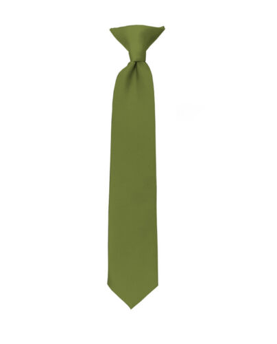 Manzini® Neck Wear Boys' Kids' Children's Solid Pre Tied Ready to Clip On Tie - Picture 21 of 52