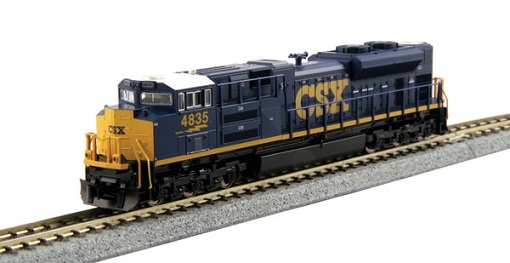 Kato EMD SD70ACe estándar DC CSX MIB de escala N Kato EMD SD70ACe estándar DC CSX MIB de escala N