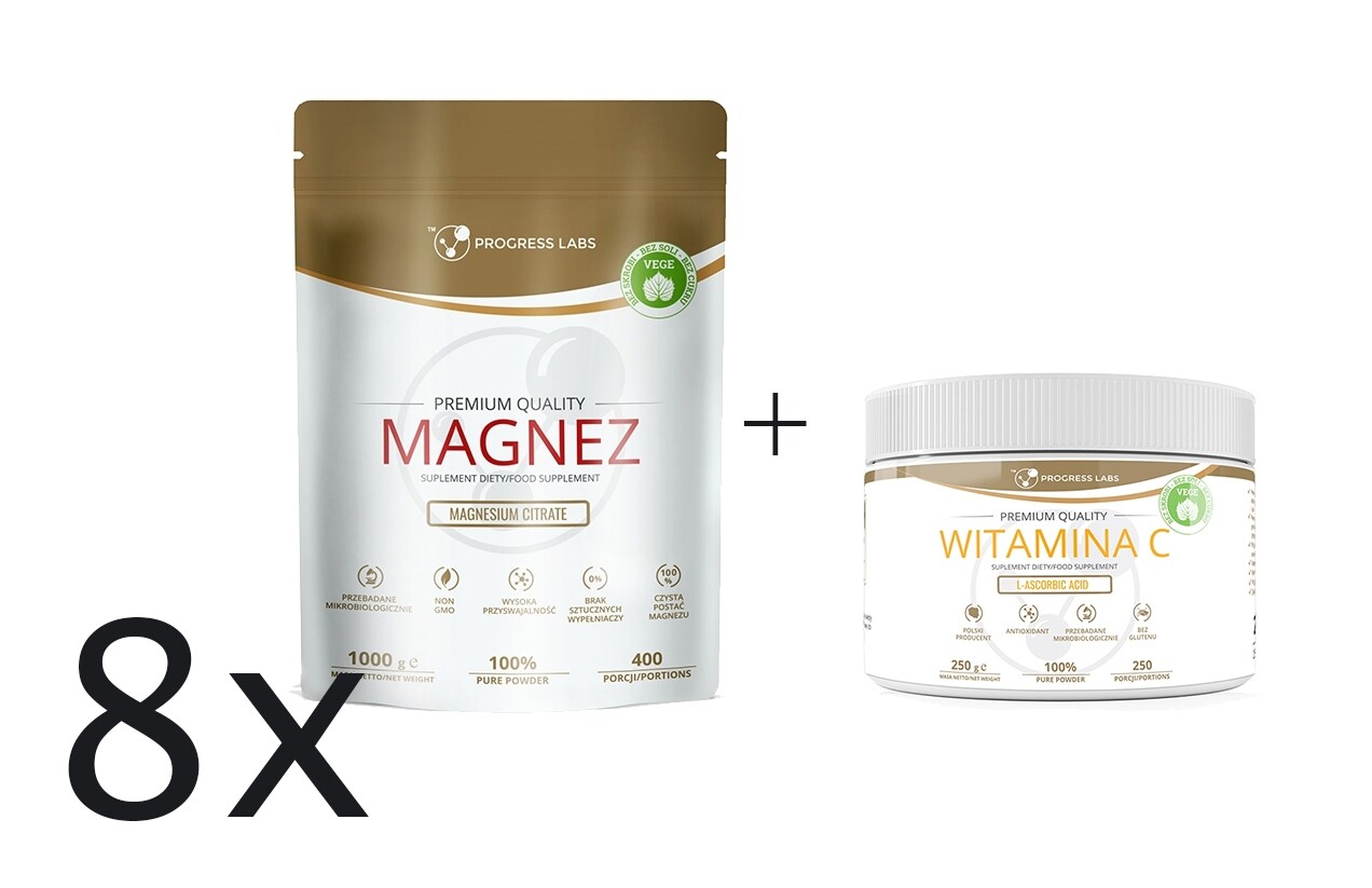 8x1000g Magnesium Citrat Pulver | 2500mg | 17,99€/1000g + Bonus Vitamin ...