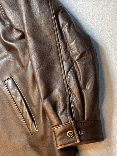 Giacca in pelle di agnello marrone Tanners Avenue da uomo 2XL - Foto 7 di 16