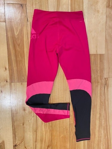 Youth Large (12/14) Adidas Pink and Black Leggings Athletic Pants High Rise - Picture 5 of 5