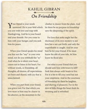 Kahlil Gibran - On Friendship - 11x14 Unframed Typography Book Page Print - Gift