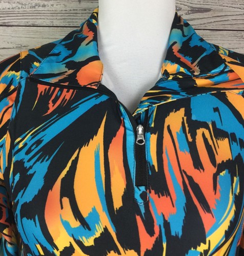 Obermeyer Clara Multicolor 1/4 Zip Top Brooke Print Girl’s Size L (14/16) - Picture 4 of 12