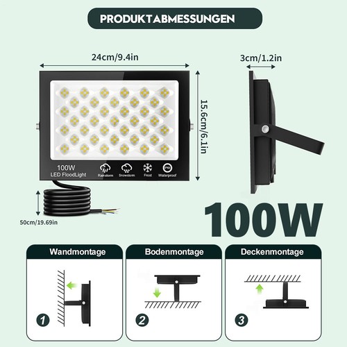Foco exterior LED 10W 20W 30W 50W 100W 200W 300W 500W - Imagen 18 de 22