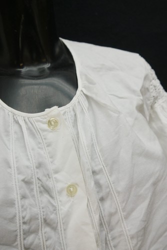 Gr.48 Dirndlbluse weiß Bluse für Dirndl Baumwolle mit Spitze B11617 - Bild 2 von 4