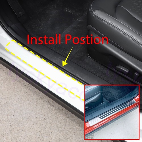 For Subaru Crosstrek 2023 2024 Door Sill Scuff Plate Guard Sills Protector Trim - Picture 2 of 6