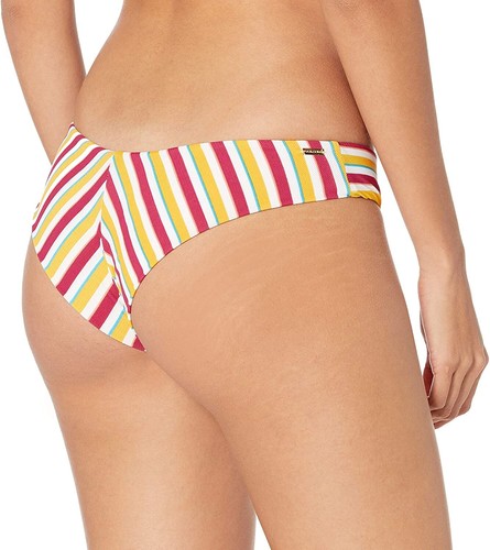 Volcom MULTI Stripe While Haute Cheekini Swim Bottom, US X-Small - Picture 2 of 3