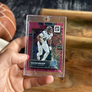 2022 Optic Football TRAVON WALKER #225  Pink Velocity Rated Rookie 14-79