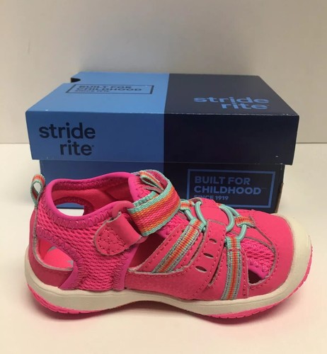 Stride Rite Baby Petra Pink Multi Color Strap Shoe Girls Size 5.5 W - Picture 6 of 9